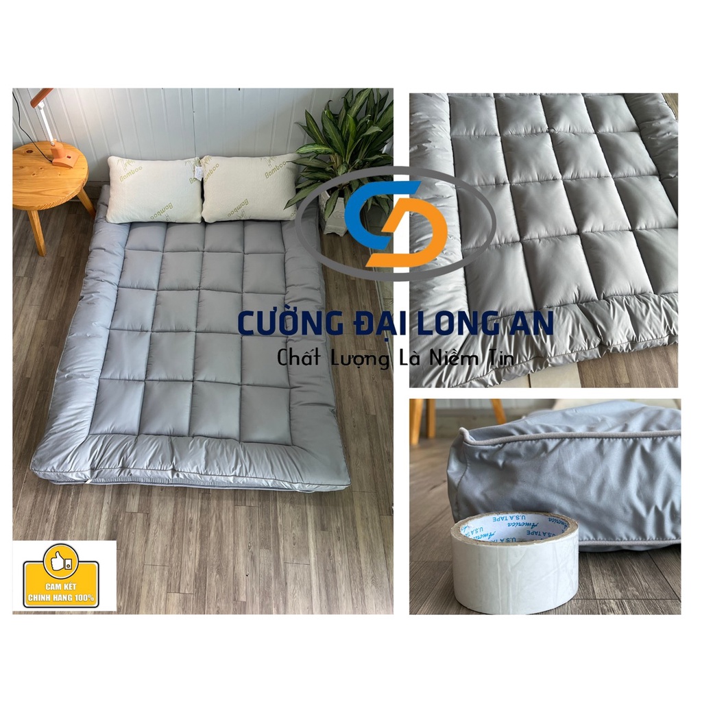 Nệm topper tấm dày  làm mềm đệm kiểu mới giá siêu rẻ size 1m 1m2 1m4 1m6 1m8 dài 2m màu xám