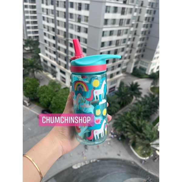 Bình nước Smiggle ống hút gập 440ml