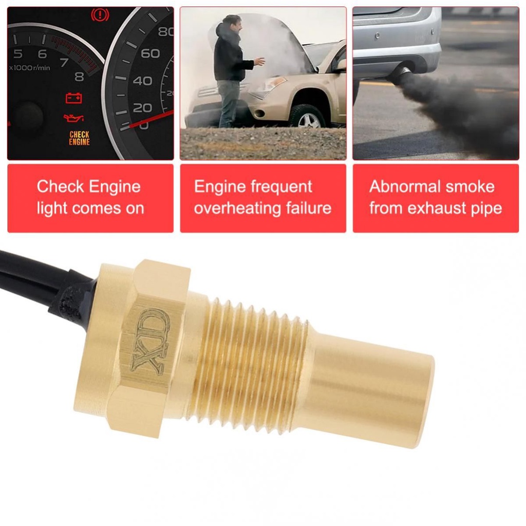 Bộ Cảm Biến Nhiệt Độ Nước 12V/24V 50K Đầu Cắm 10mm Cho Xe Hơi/Xe Tải