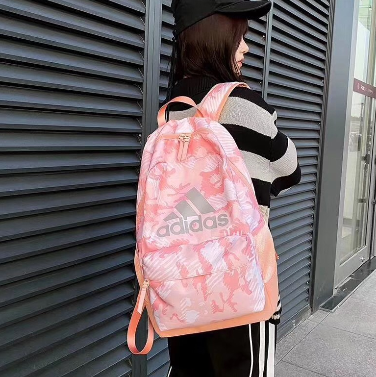 Balo Adidas dùng đựng laptop màu hồng dành cho học sinh/ cặp đôi