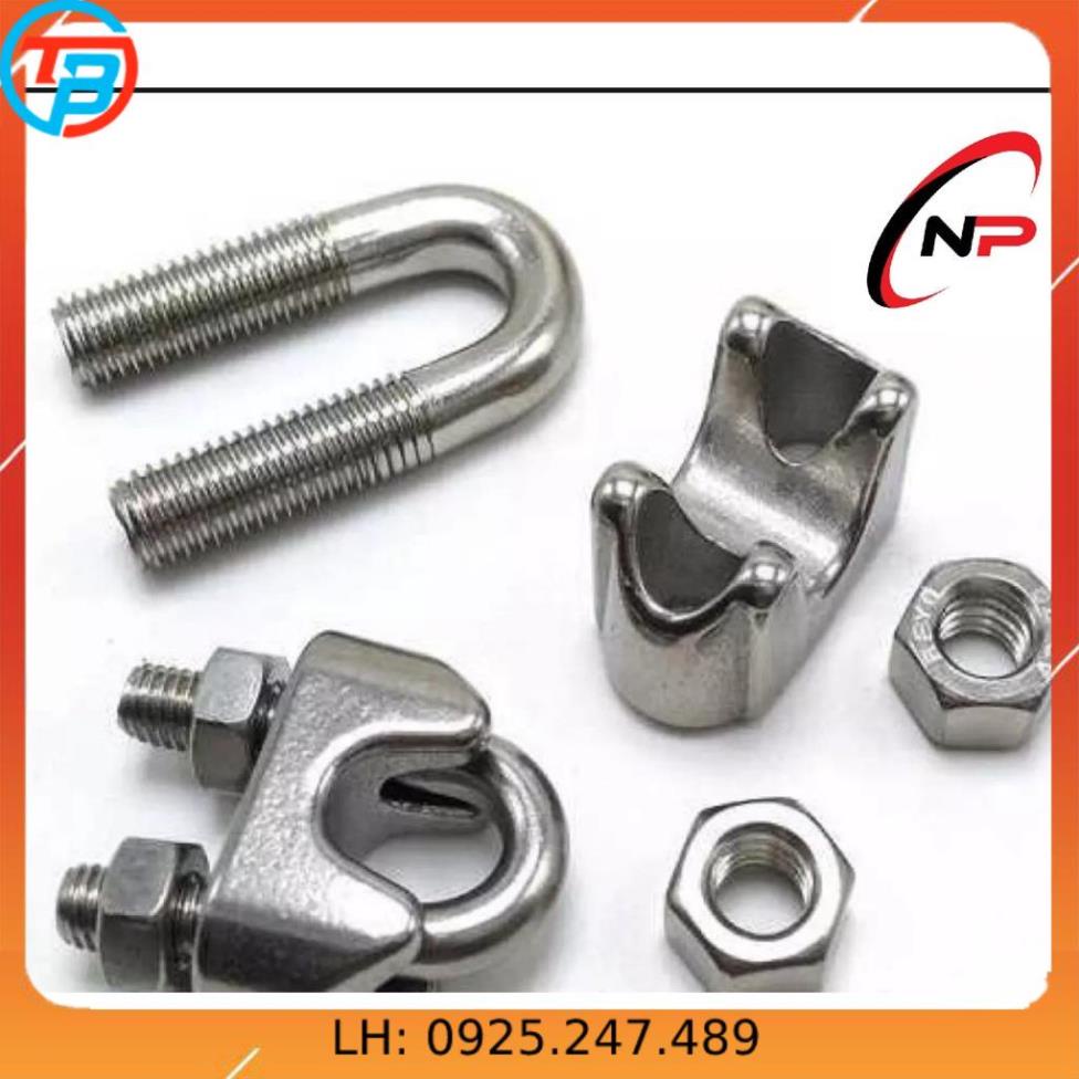 Bộ Ốc Siết Cáp INOX 304 Combo 5 cái.Gồm đủ các size 2mm 3mm 4mm 5mm 6mm 8mm 10mm.kimkhinhatphat