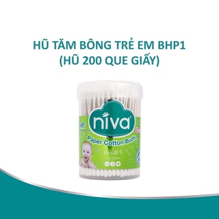 Tăm bông niva cho trẻ sơ sinh hũ xoay 200 que thân giấy bhp1 - ảnh sản phẩm 4