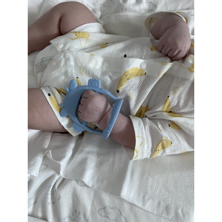 Gặm nướu sillicone hình chú bò Hãng Baby&I Hàn Quốc kèm hộp đựng vệ sinh