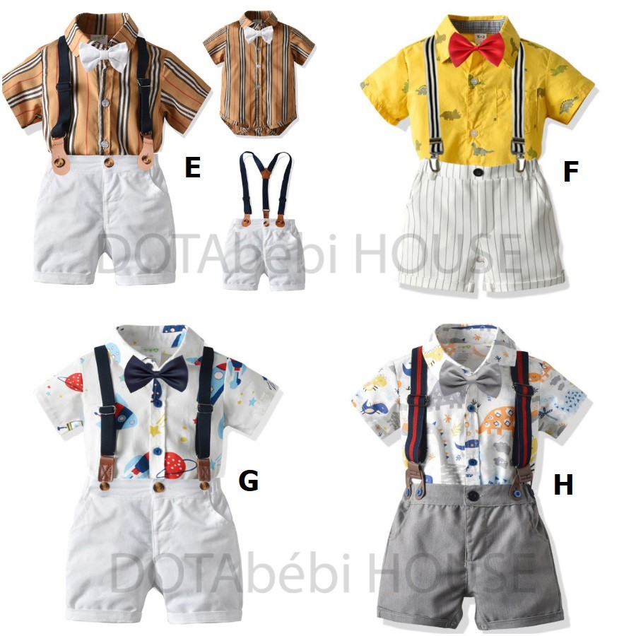 (4 mẫu) SET ÁO QUẦN YẾM CÔNG TỬ TRẺ EM/BÉ TRAI 7-19kg DOTAbébi HOUSE