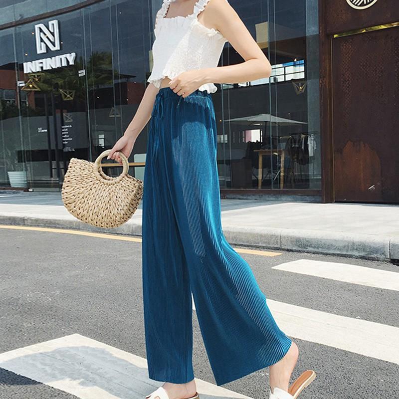 Quần voan ống rộng phong cách Hàn Quốc thanh lịch dành cho nữ | BigBuy360 - bigbuy360.vn