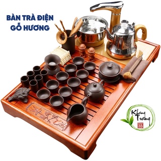 Bàn trà điện gỗ hương ⚡ siêu ưu đãi ⚡ bộ bàn trà điện đa năng thông minh mẫu mới 2022