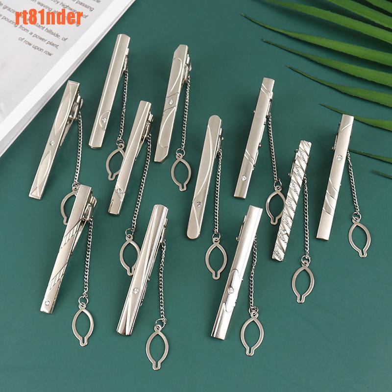 1 Kẹp Cà Vạt Bằng Thép Không Gỉ Màu Bạc Mới Cho Nam