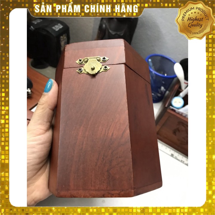 [Mỹ Nghệ Đồng Kỵ] Hộp đựng chè gỗ hương chạm hoa điểu tinh tế