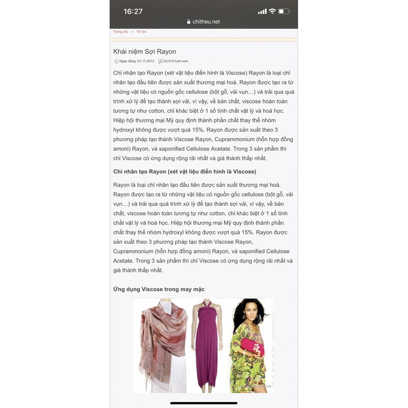 Sợi rayon  - ib trước khi đặt hàng