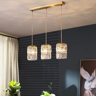 Đèn thả pha lê Hoàng Kim trang trí bàn ăn , phòng khách, cửa tiệm hiện đại (Bảo hành 2 năm)