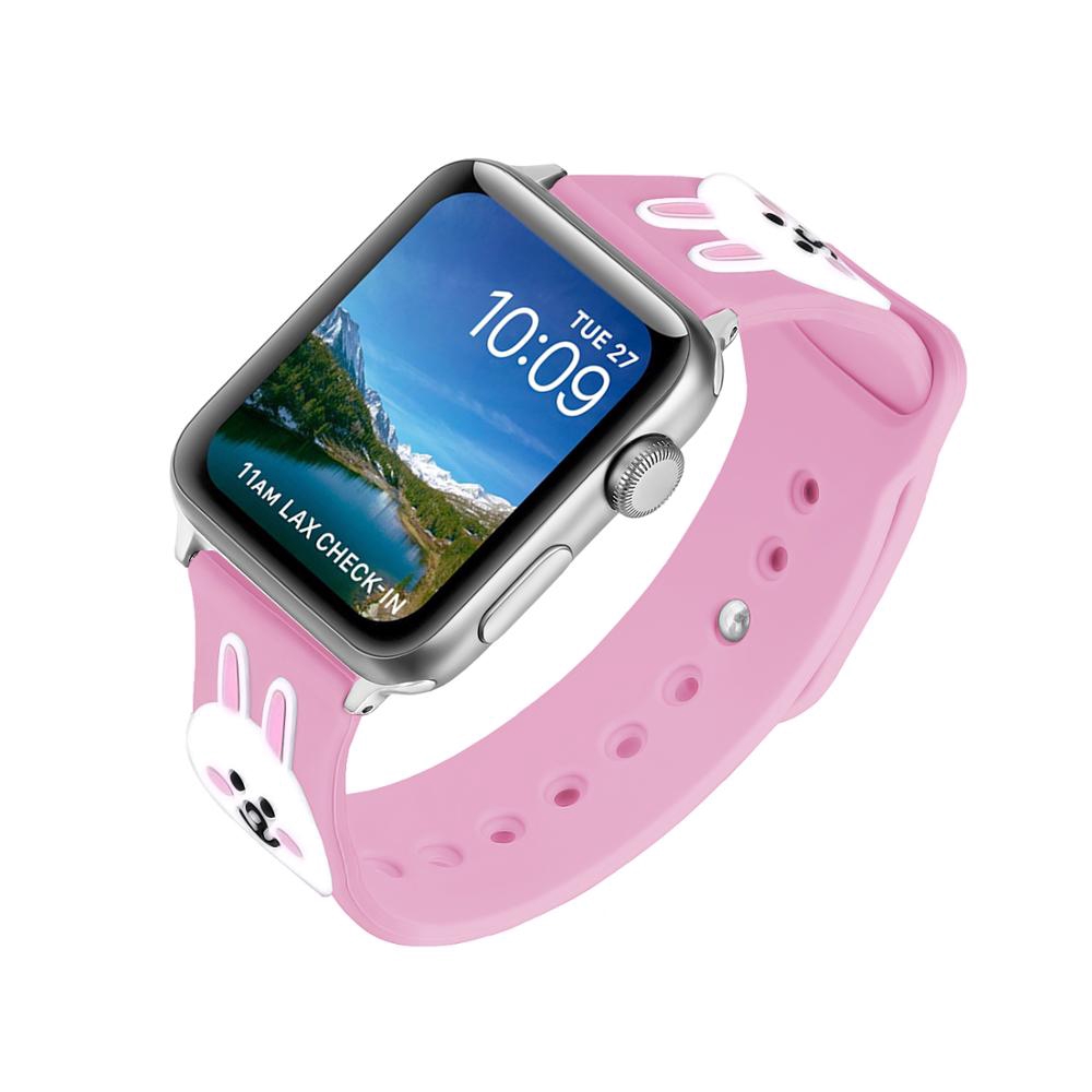 Cartoon Strap for Apple Watch 4 3 2 1 Band 40mm Bracelet 44mm Wrist Strap for iwatch 42mm 38mm