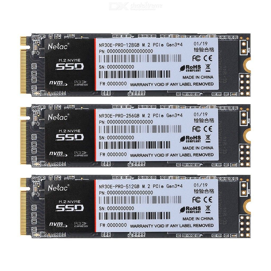 [HÀNG CHÍNH HÃNG] Ổ cứng - Ổ cứng SSD M.2 Netac N930E Pro 128GB || 256GB || 512GB M.2 2280 PCIe NVMe Gen3x4