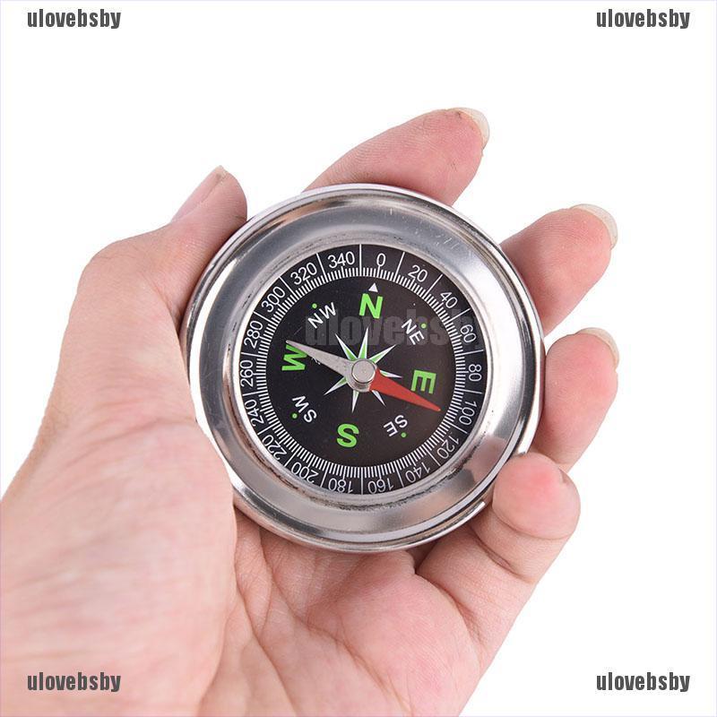 【ulovebsby】1pc 60mm metal stainless steel portable compass student outdoor spo