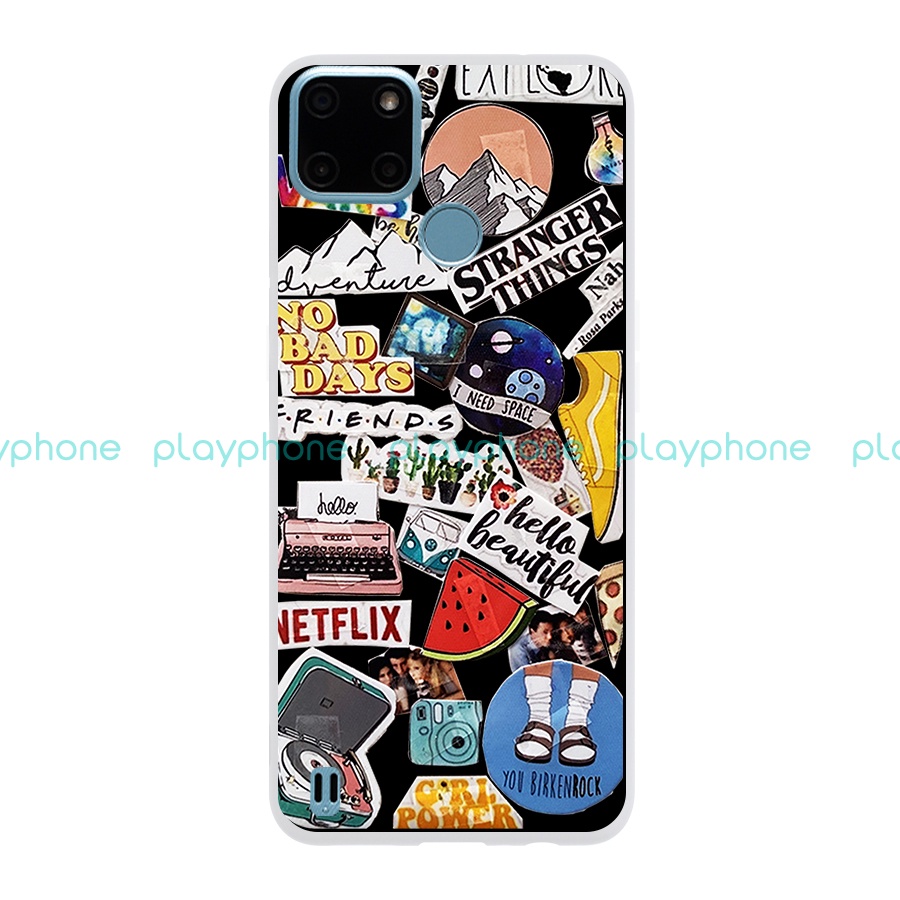 Ốp lưng Realme C21Y C15 C20 C17 C3 C3S C2 C3i C2s C11 C25 C1 C25S Dẻo Đen và Dẻo Trong Suốt Mau Place Playphone
