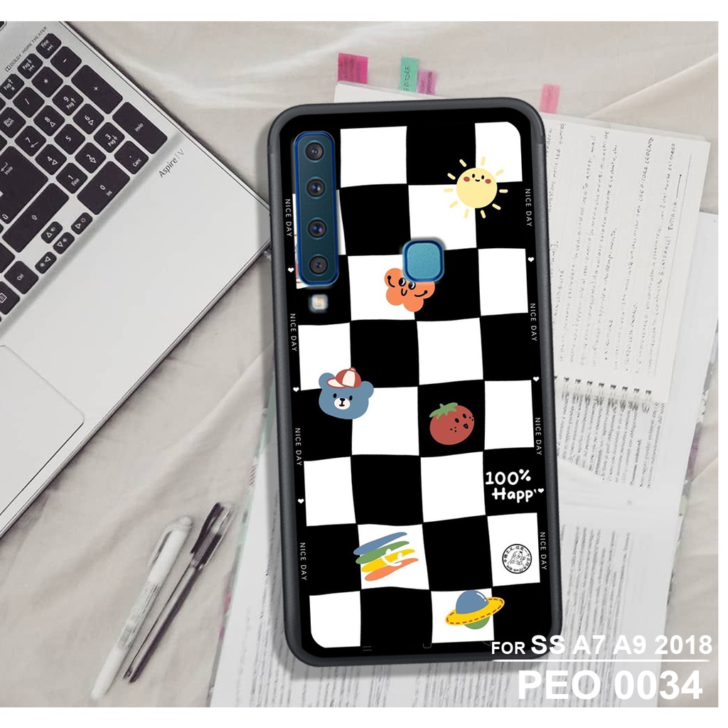 Ốp Lưng Samsung A30S - A50 - A70 - A7 2018 - A9 2018, In Hình &quot;Black Heart&quot; Phong Cách Đẹp.
