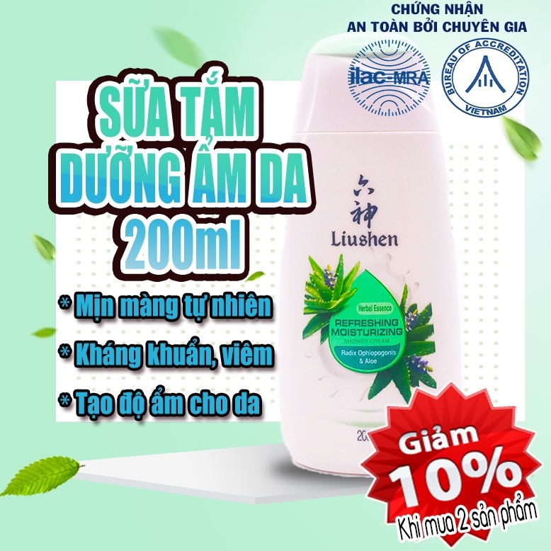 Sữa tắm Liushen dưỡng ẩm da Refreshing Moisturizing dung tích 200ml