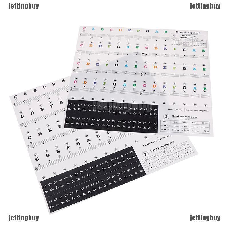 JETTING Sticker dán phím đàn piano và dòng chữ cho 49 61 76 88