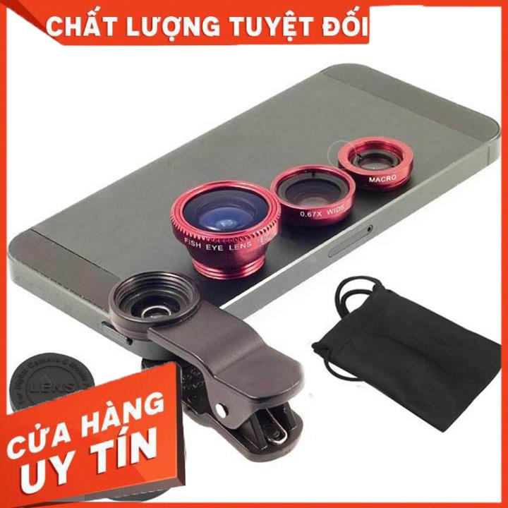 Bộ lens 3 in 1 chụp hình dành cho tất cả điện thoại