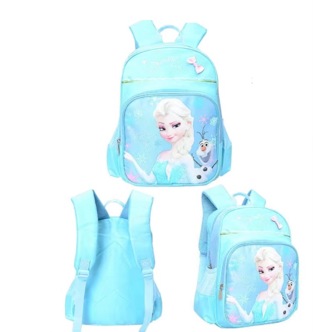 [Hàng mới về] Balo Elsa đính Nơ Thoáng khí - Balo Elsa cho bé đi học
