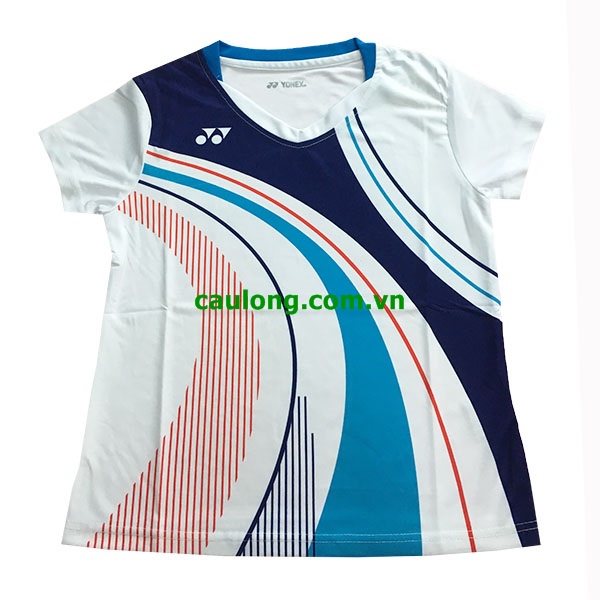 Áo Cầu Lông Nam Nữ Cổ Tròn Yonex 6048 Màu Trắng