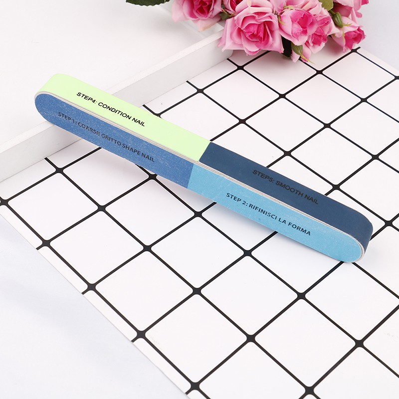 Northvotescastsuper 1Pcs creative printing nail file sanding sand six-sided polishing file nai NVCS