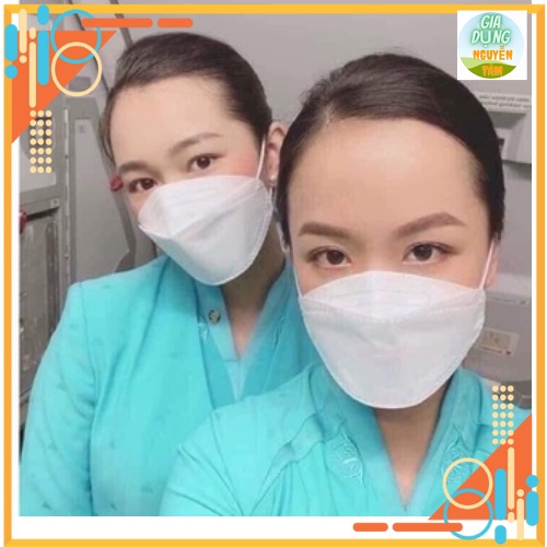 Khẩu trang KF94 Mask túi 10 cái 4 lớp kháng khuẩn chống bụi mịn màu trắng GIA DỤNG NGUYÊN TÂM