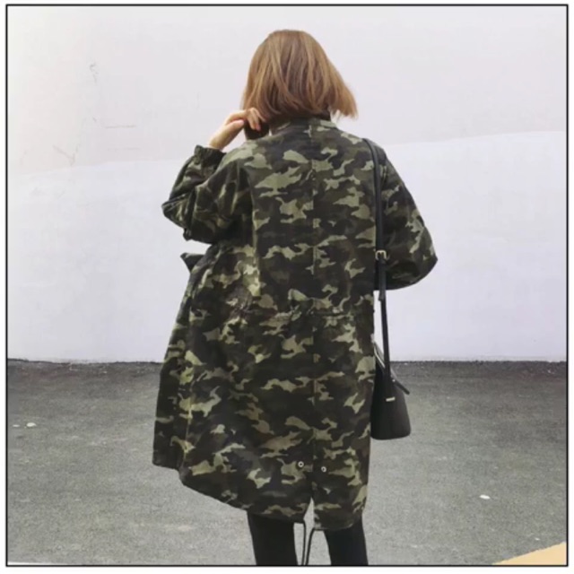 Áo jacket kaki camo (CÓ ẢNH THẬT)