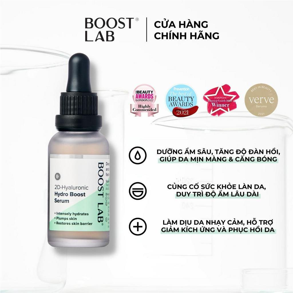 Tinh Chất HA B5 Phục Hồi, Cấp Ẩm Chuyên Sâu và Căng Bóng Làn Da | BOOST LAB 2D-Hyaluronic Hydro Boost Serum
