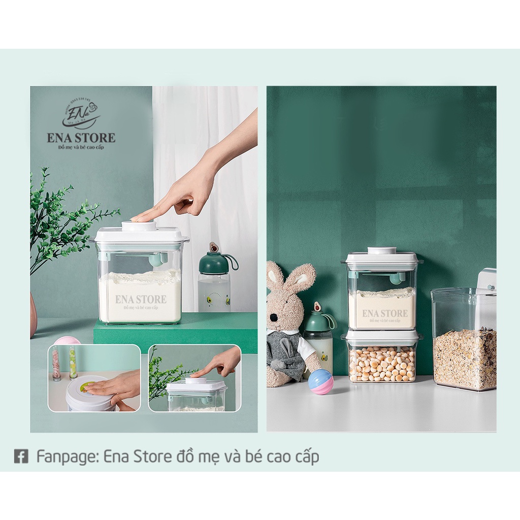 Hộp Trữ Sữa Cho Bé/ Hộp Đựng Sữa Bột, Bảo Quản Sữa Công Thức Ankou Hút Chân Không