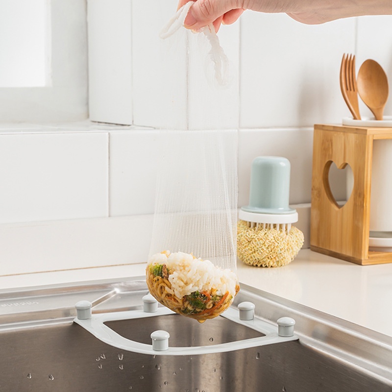Khay đựng lưới lọc rác có tấm hút hình tam giác tiện lợi