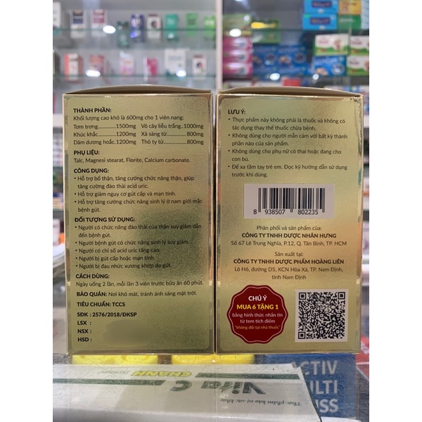Hoàng Tiên Đan - Tiêu tan nỗi lo về gút - 60 viên