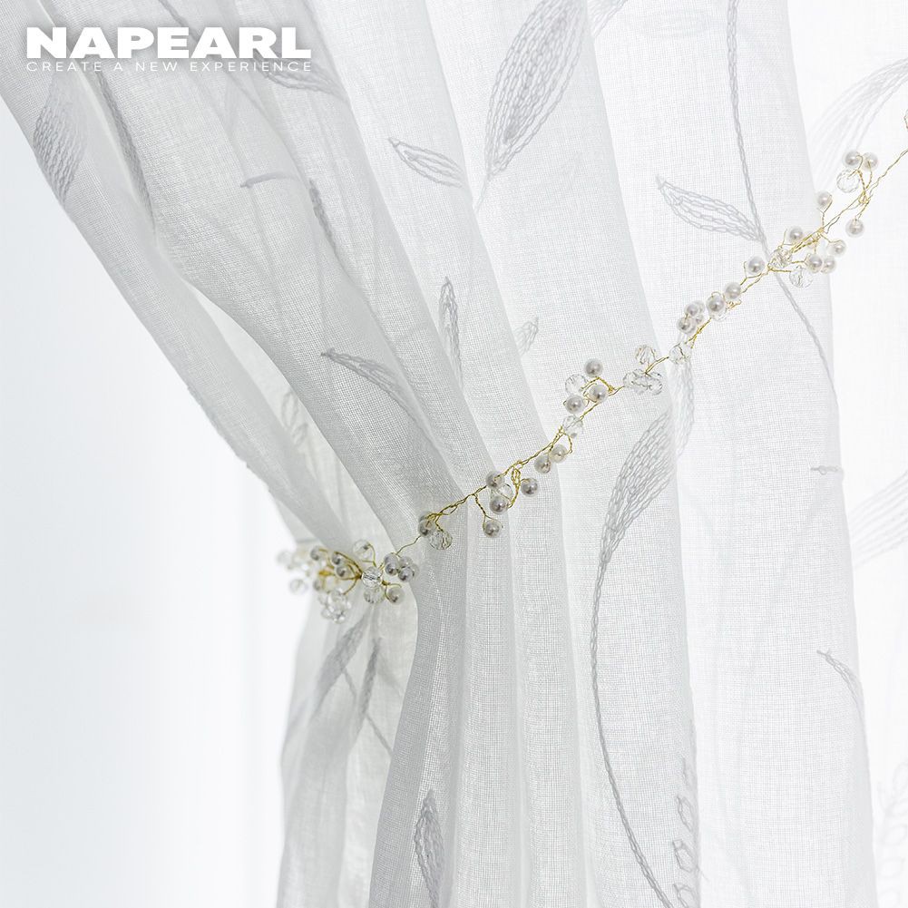 1 Rèm cửa sổ NAPEARL Xuyên Thấu Thêu Họa Tiết