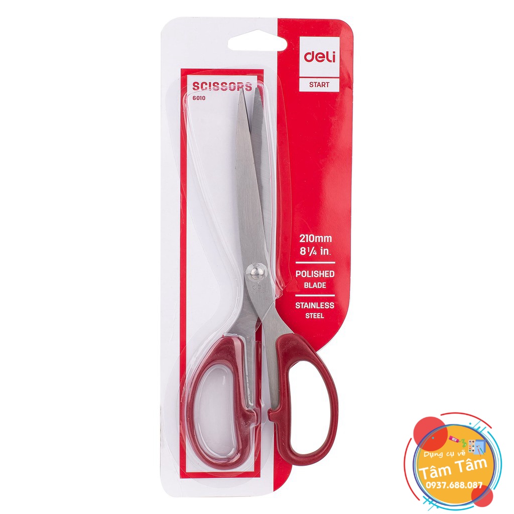 [ TÂM TÂM ]-Kéo cắt giấy, Kéo Deli E6010 kích thước 210mm -