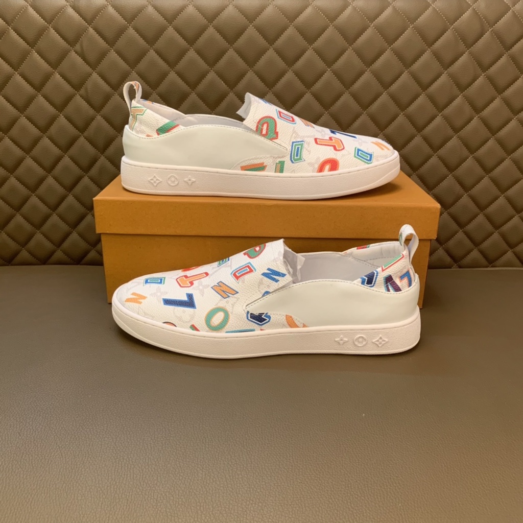 Giày lười nam da thật cao cấp Louis Vuitton LV thiết kế năng động và trẻ trung với chất da mềm, thoải mái