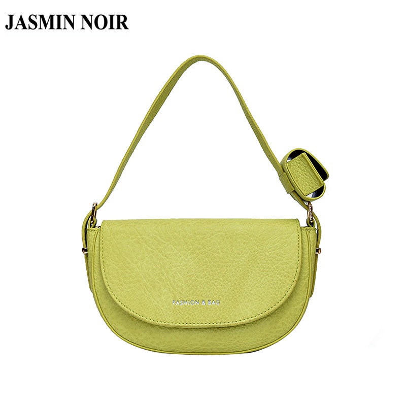 Túi xách JASMIN NOIR da PU kiểu yên ngựa thời trang cho nữ