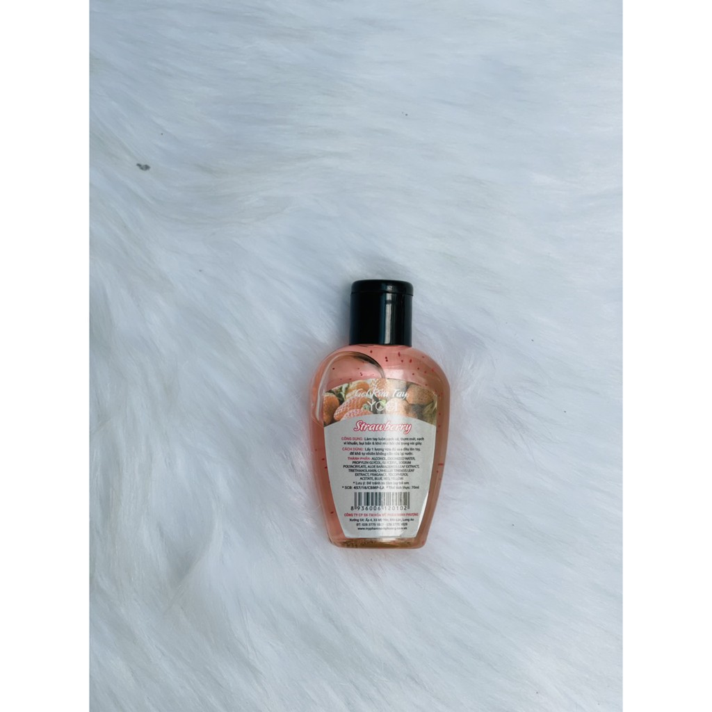 GEL Rửa tay KHÔ thương hiệu YOGI 1chai/70ml diệt khuẩn 99% (04 màu hương: bạc hà, dưa gang, dâu, hương hoa quyến rũ) | BigBuy360 - bigbuy360.vn