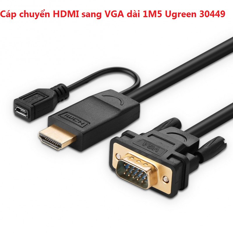 Cáp chuyển HDMI sang VGA dài 1M5 Ugreen 30449