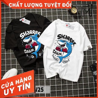 Áo phông in hình cá mập shark chất _ mã 25