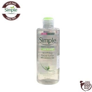 Nước Hoa Hồng Không Cồn Làm Dịu Da Simple Kind To Skin Soothing Facial Toner 200ml
