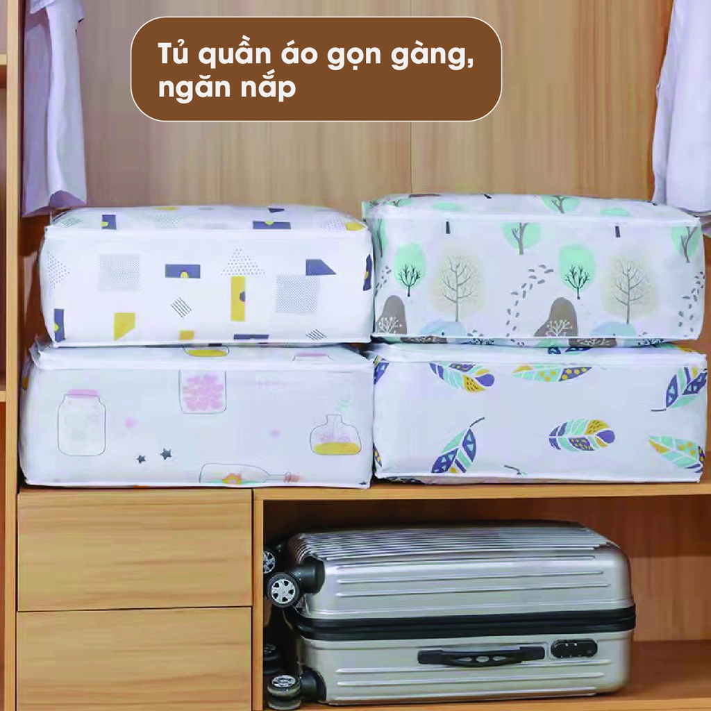 Túi Vải Đựng Quần Áo, Chăn Màn, Nắp Khóa Kéo, Nhiều kích cỡ, Gấp Gọn, nhiều mẫu siêu đẹp