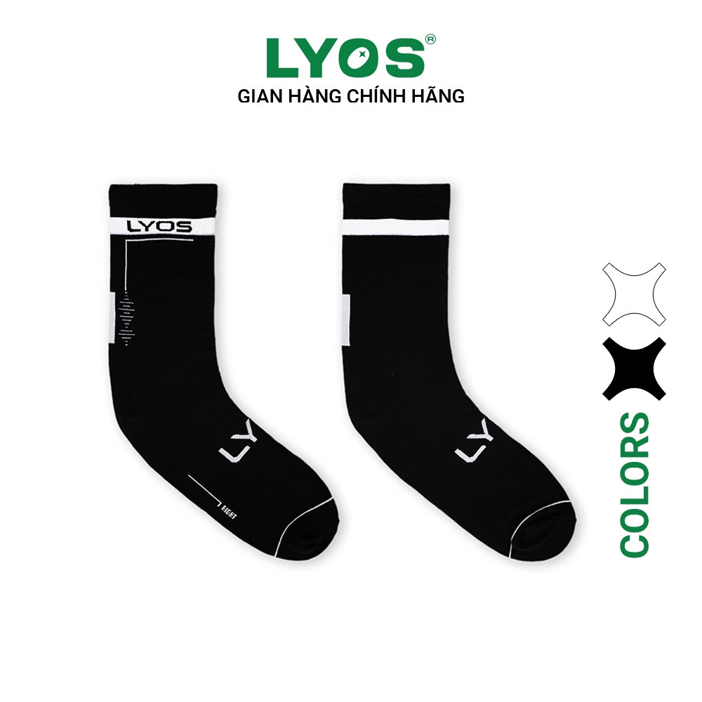 Vớ LYOS Socks Đen/Trắng