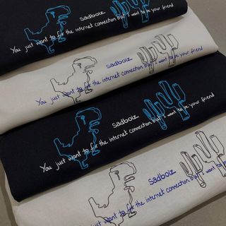 Áo thun SADDINO TEE - WHITE / BLACK 🦖Tặng kèm bộ STICKER SADBOIZ🧩 (88k). Sadboiz Chính hãng, hàng có Sẵn. | BigBuy360 - bigbuy360.vn