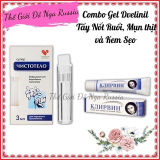 Gel tẩy nốt ruồi mụn cóc và kem sẹo Klirvin Nga date mới
