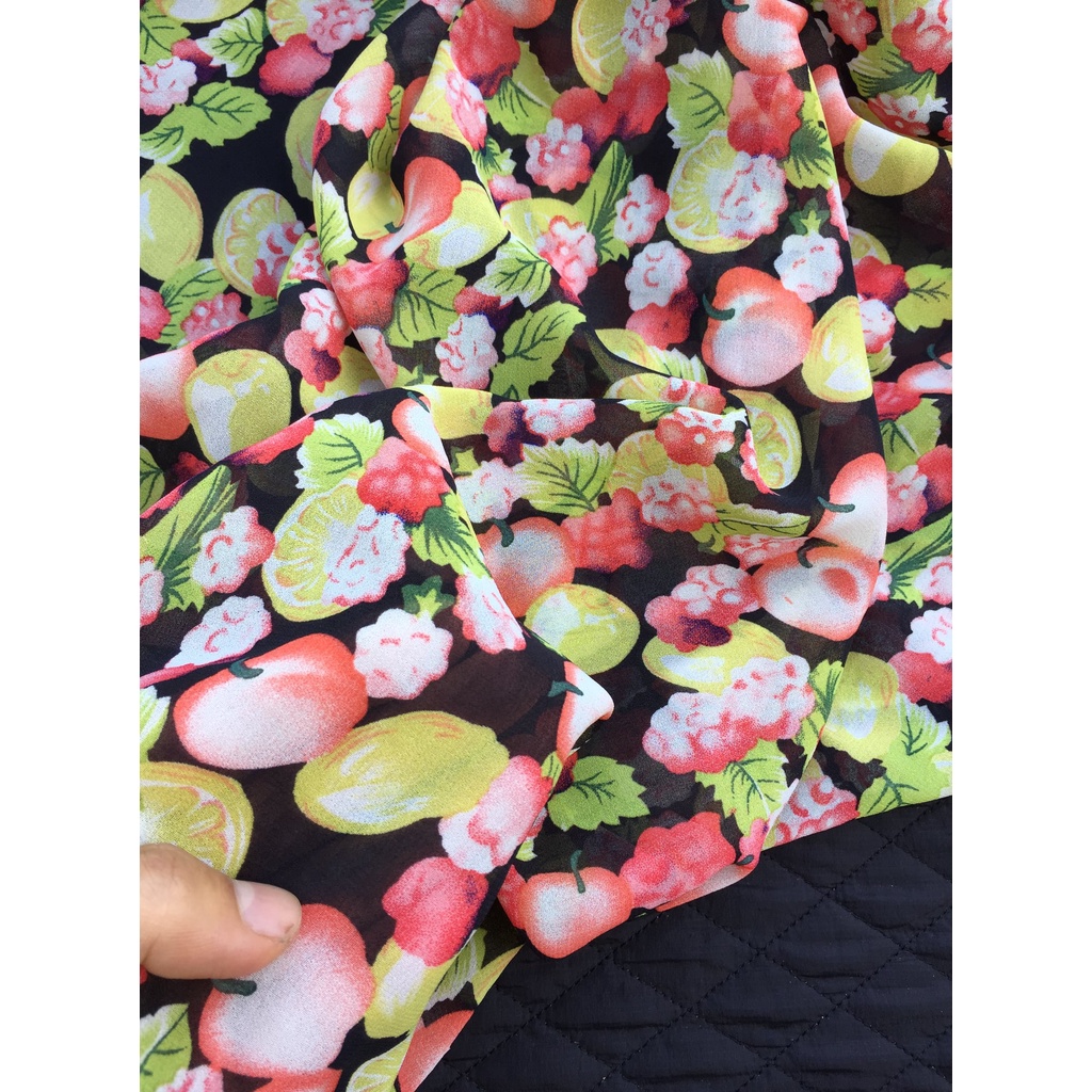 Vải voan chiffon 1007, chất mềm đẹp có giãn nhẹ. Khổ vải 1.5m