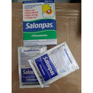 [mã IC0915 giảm 100%] MIẾNG DÁN GIẢM ĐAU SALONPAS ( GÓI 10 MIẾNG HỘP 20 MIẾNG)