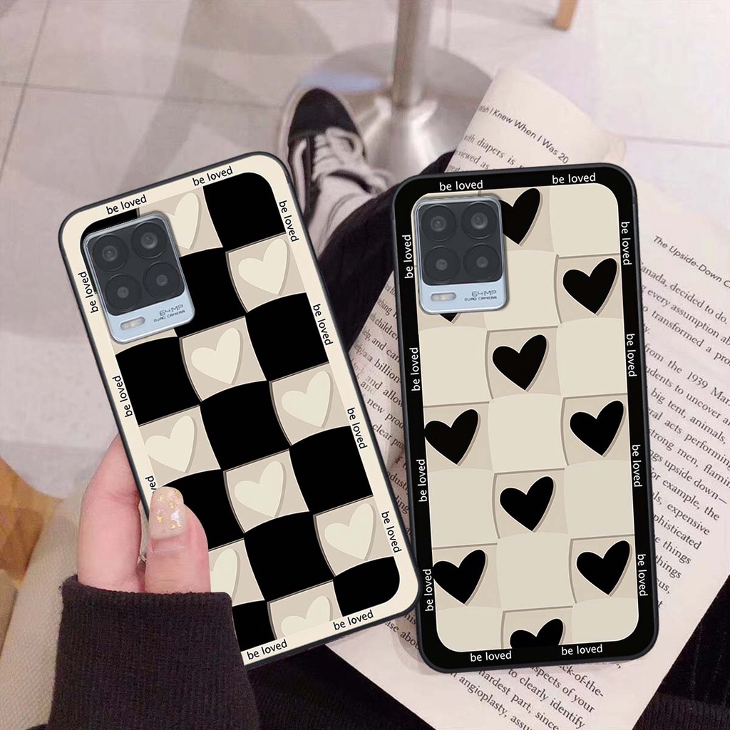 Ốp Realme 8 trái tim, thời trang, thể thao, ốp viền dẻo đẹp