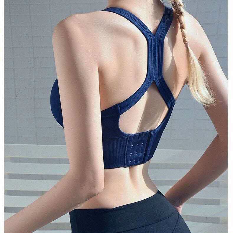 Áo bra tập gym yoga aerobic thể thao nữ chất liệu dệt kim có móc cài quảng châu freesize Bin Sports A153