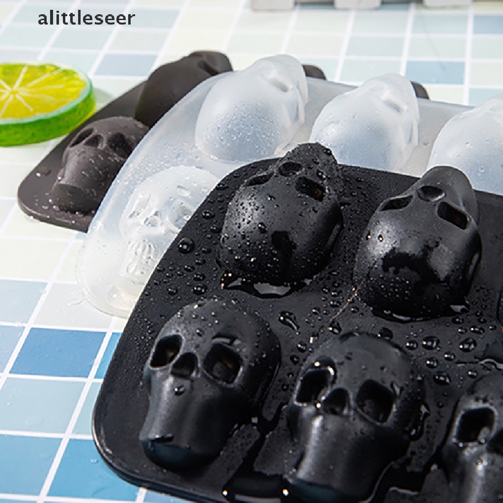 Khuôn Làm Đá / Sô Cô La / Sô Cô La Bằng Silicone Có 10 Ô Hình Đầu Lâu 3D