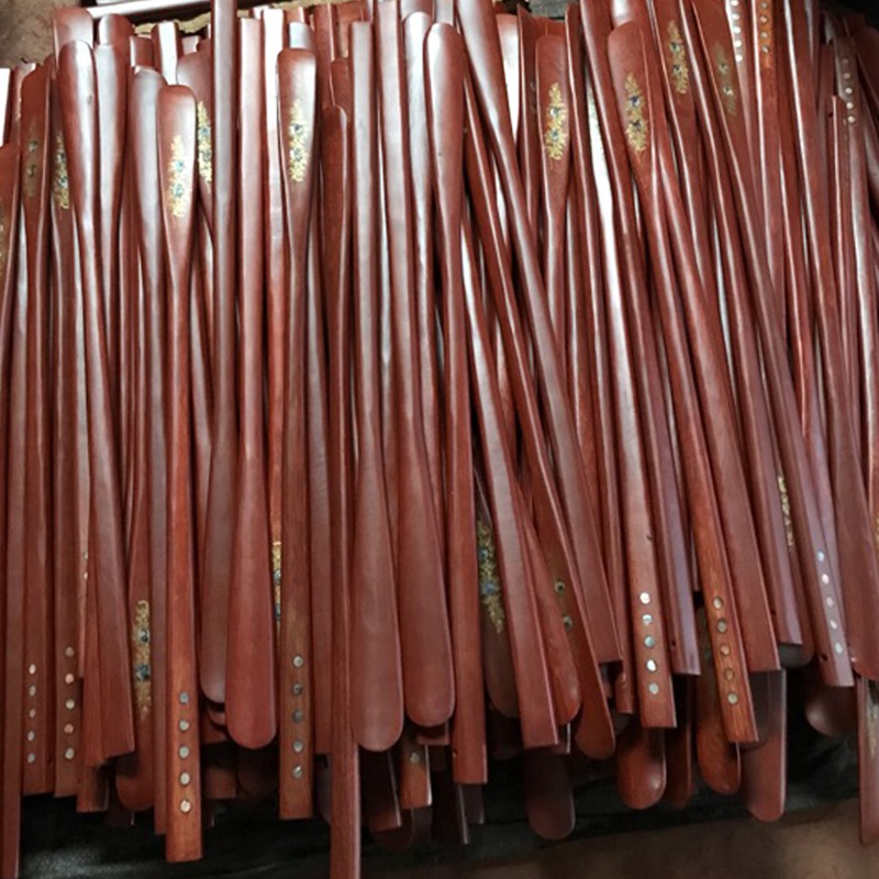 Đón gót hỗ trợ đi giày cho mọi tư thế gỗ Hương nguyên khối Cho giày Nam & Nữ - Size L: 70 Cm