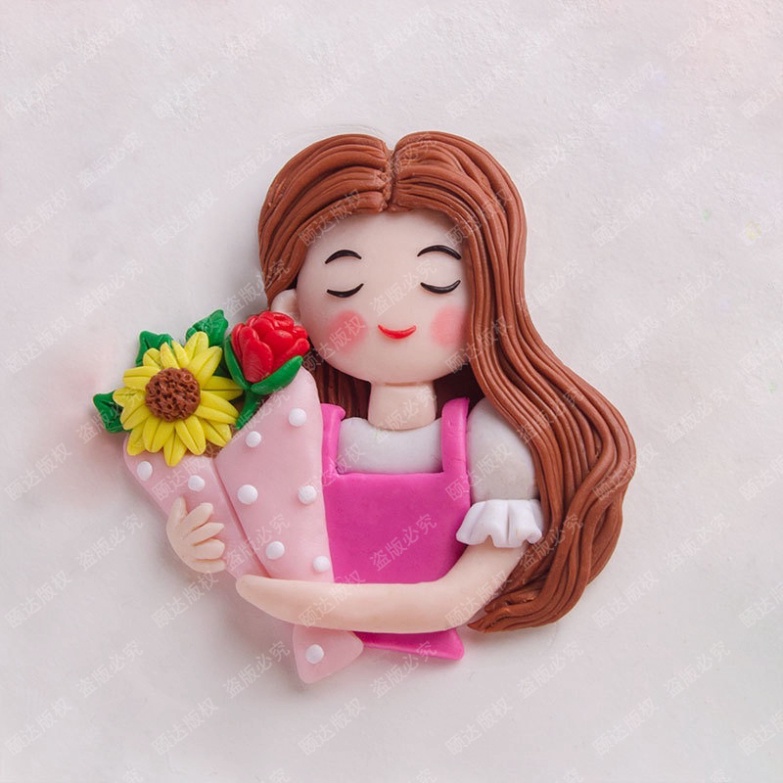 trang trí bánh kem [FREESHIP❤️] Tượng silicon CHỦ ĐỀ PHỤ NỮ 20/10 chế tác thủ công